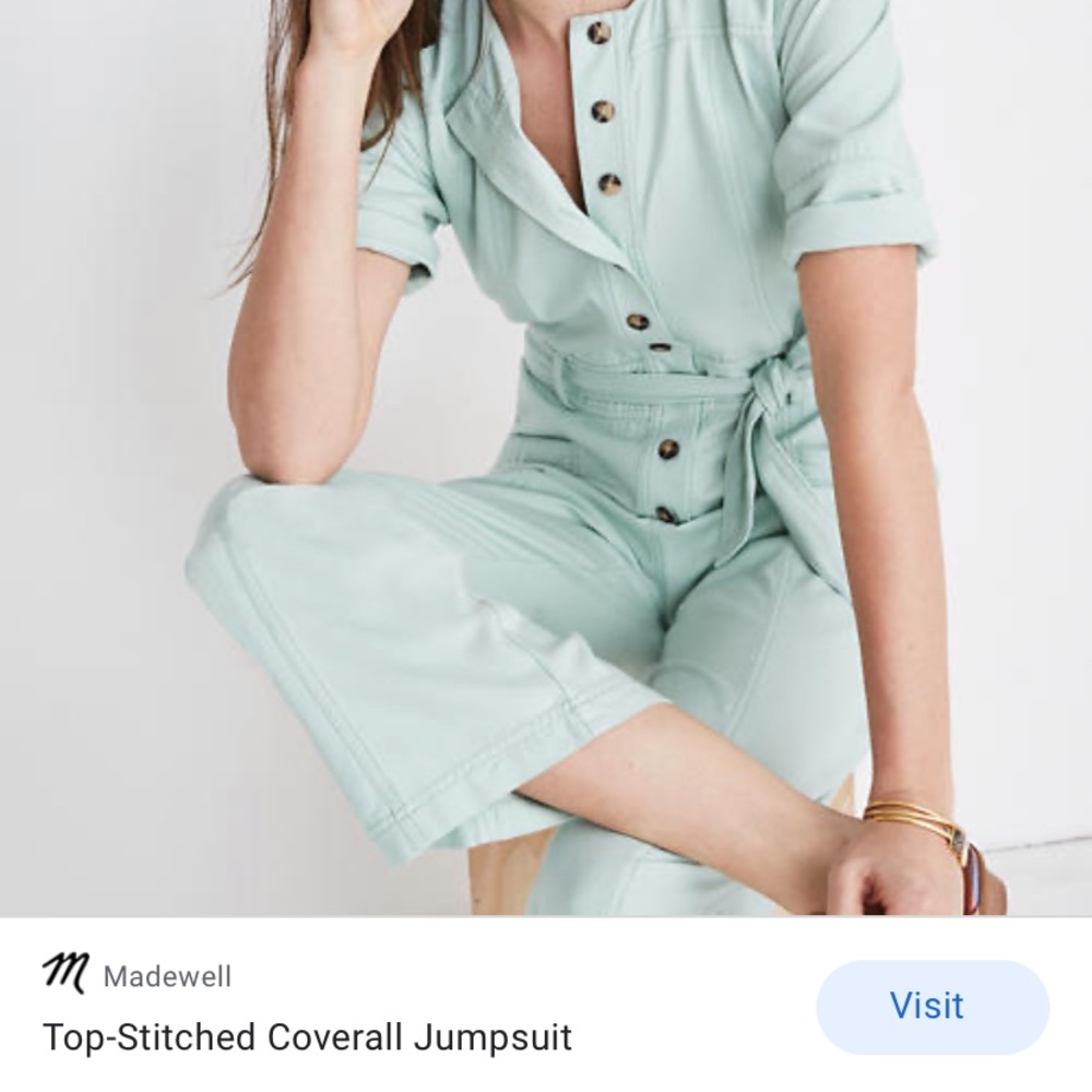 Madewell top-stitch coverall jumpsuit